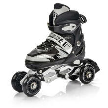 Inline skates Meteor 4w1 Seasons M 34-37 black - slidas un skrituļslidas