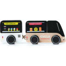 Cubika Food Truck Art.15542 Wooden cars Food truck