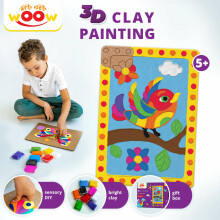 KIDS DO 3D clay painting BIRD Art.WP1501 3D glezna no viegla plastilīna Putns