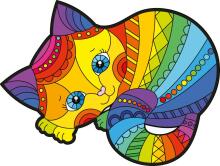 KIDS DO Wooden puzzle  Art.AP3112 Koka puzle Kaķēns 100 gab