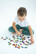 KIDS DO Wooden puzzle PEACOCK Art.AP3118  Деревянный пазл Павлин 64 шт