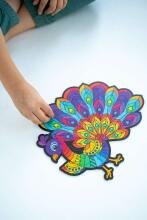 KIDS DO Wooden puzzle  Art.AP3118  Деревянный пазл Павлин 64 шт