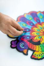 KIDS DO Wooden puzzle  Art.AP3118  Деревянный пазл Павлин 64 шт