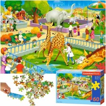 Ikonka Art.KX4582 CASTORLAND Puzzle 60el. Zoo Visit