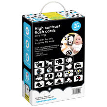 Banana Panda High Contrast Flash Cards on a Ring Art.03970 Liela kontrasta zibatmiņas kartes uz gredzena (10gab.)