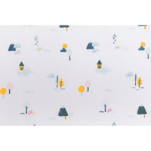 Fillikid Bed Sets Art.021-41 Village White Kokvilnas gultas veļas komplekts no 2 daļam
