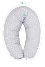 Fillikid Luxe Nursing pillow Art.519-67 Cube Grey Daudzfunkcionālais pakaviņš (190 cm)