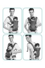 Fillikid Front Carrier Art.156837 Black 2-in-1 baby carrier (3.6 to 15 kg)