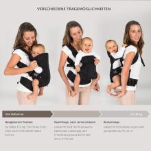 Fillikid Front Carrier Art.156837 Black 2-in-1 baby carrier (3.6 to 15 kg)
