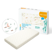 Babyono Bamboo Fitted Cot Bed Sheet Forest Art.749/01 Bambusa palags ar gumiju ratu 120x60
