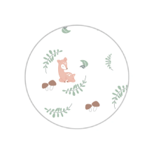 Babyono Bamboo Fitted Cot Bed Sheet Forest Art.749/01 Bambusa palags ar gumiju ratu 120x60