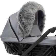 Kunert Pram hood fur Art.156998 Grey Меховая насадка на капюшон для детской коляски
