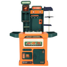 Ikonka Plastic Kitchen Art.KX4304 Virtuve ar piederumiem un gaismas efektiem