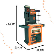 Ikonka Plastic Kitchen Art.KX4304 Virtuve ar piederumiem un gaismas efektiem