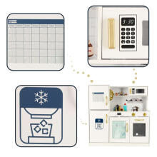 Ikonka Wooden Kitchen 80cm Led Art.KX4943_1 Koka virtuve ar piederumiem un gaismas efektiem