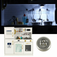 Ikonka Wooden Kitchen 80cm Led Art.KX4943_1 Koka virtuve ar piederumiem un gaismas efektiem