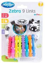 PLAYGRO stroller toy Zebra 9 Links Swing Tag Clip Strip, 01845584649