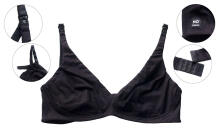 La bebe™ Nursing Bra Art.157120 Black grūtnieču/barošanas krūšturis ar atpogājamu lencīti