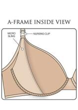 La bebe™ Nursing Bra Art.157120 Black grūtnieču/barošanas krūšturis ar atpogājamu lencīti