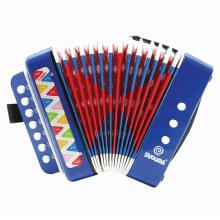 Svoora Art.SV10298 - Mūzikas instruments - Akordeons ar 7 taustiņiem (14 notīm) Zils