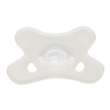CANPOL BABIES 100% silikona knupītis, 6-12m, simetrisks, 1 gab., 24/002_whi