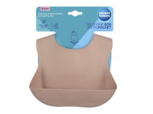 Canpol Babies Art.51/030 Beige Слюнявчик силиконовый с кармашком