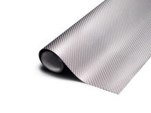 Ikonka Art.KX10187 Carbon 4D silver foil roll 1.52x30m 9086