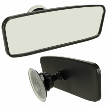 Ikonka Art.KX7655 Plataus kampo galinio vaizdo veidrodis su siurbtuku 20 cm