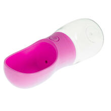 Ikonka Art.KX6434_1 Travel bottle dog bowl 350 ml pink