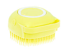Ikonka Art.KX5626_1 Silicone brush for washing dogs cats yellow