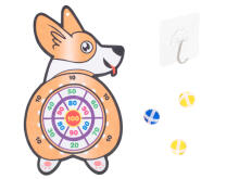Ikonka Art.KX5615 Velcro šautriņu spēle drošs šautriņu mērķis corgi