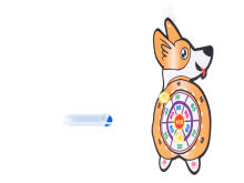 Ikonka Art.KX5615 Velcro šautriņu spēle drošs šautriņu mērķis corgi