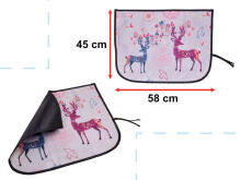 Ikonka Art.KX6192_2 Magnetic curtain car window cover deer