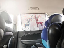 Ikonka Art.KX6192_2 Magnetic curtain car window cover deer