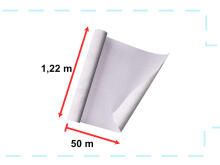 Ikonka Art.KX5517 Foil roll self-adhesive wallpaper veneer white marble - magnolia 1,22x50m