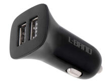 Ikonka Art.KX5333_2 L-BRNO auto lādētājs Dual USB + Type-c melns