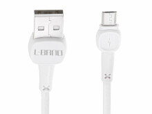 Ikonka Art.KX5327 L-BRNO Micro USB ātrās uzlādes kabelis, balts