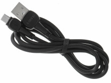 Ikonka Art.KX5327_1 L-BRNO "Micro USB" greitojo įkrovimo kabelis, juodas