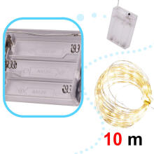 Ikonka Art.KX5253 LED dekoratīvās vadu gaismas 10m 100LED silti balta