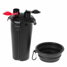 Ikonka Art.KX5094 Double pet cup for water and food black