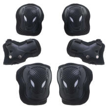 Ikonka Art.KX5069 L-BRNO knee elbow wrist protectors roller bike scooter set black