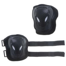 Ikonka Art.KX5069 L-BRNO knee elbow wrist protectors roller bike scooter set black