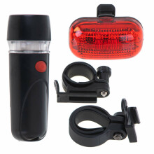 Ikonka Art.KX5051 L-BRNO dviračių šviesos LED priekinis galinis akumuliatoriaus žibintas