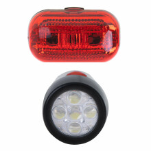 Ikonka Art.KX5051 L-BRNO dviračių šviesos LED priekinis galinis akumuliatoriaus žibintas