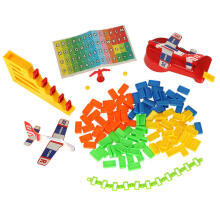 Ikonka Art.KX5267 Izglītojoša spēle domino lidmašīna ar palaidēju
