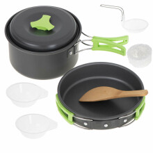 Ikonka Art.KX4989 Tourist dinnerware set camping pot frying pan XL