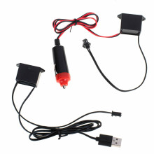 Ikonka Art.KX4955 LED aplinkos apšvietimas automobiliui / automobilio USB / 12V juosta 5 m raudona