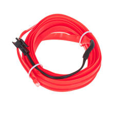 Ikonka Art.KX4955 LED apkārtējais apgaismojums automašīnai / automašīnas USB / 12V lente 5m sarkana