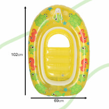 Ikonka Art.KX6097_1 BESTWAY 34037 inflatable pontoon boat mattress yellow 3-6 years old
