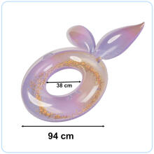 Ikonka Art.KX4930 Mermaid inflatable wheel with glitter galaxy XXL